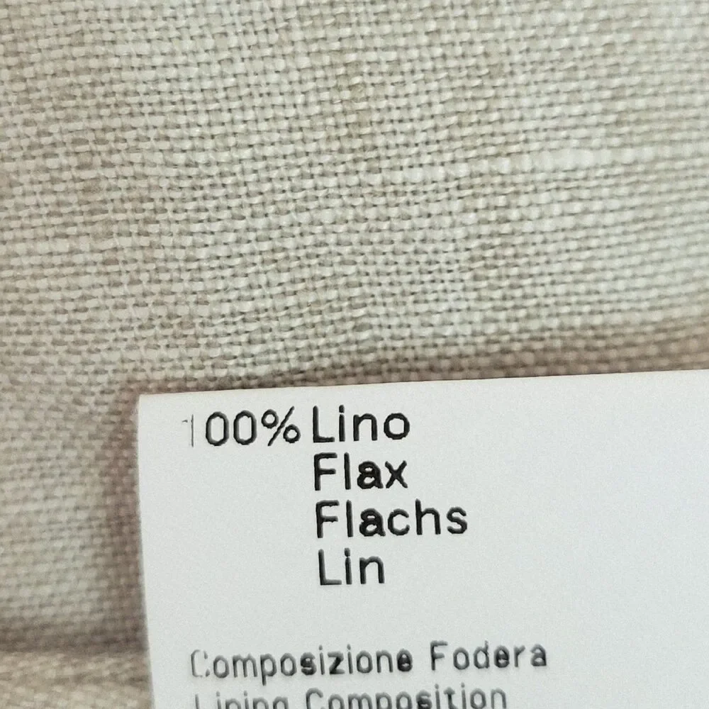 PeseRico Sign Women’s Linen Bermuda Shorts Size 42 Natural Linen Made in Italy